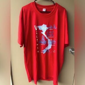 Vietnam Red Souvenir Cotton Tee Shirt Size 4XL